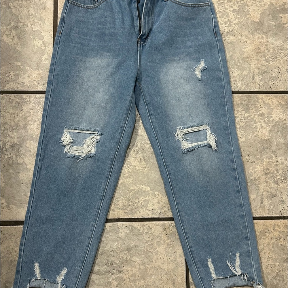 Distressed Blue Women's Jeans